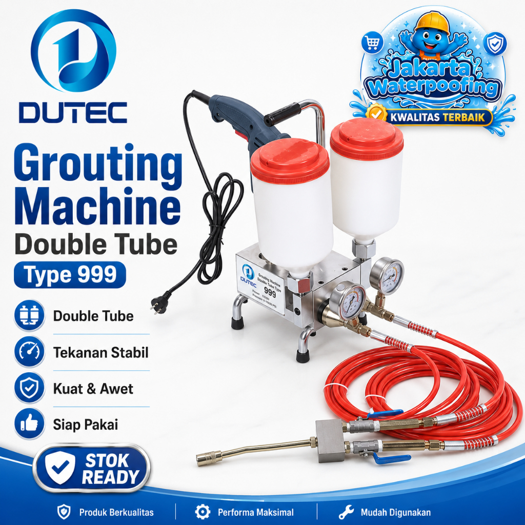DUTEC Mesin Injeksi PU Epoxy Beton Tabung Ganda 999 Tekanan 15000psi