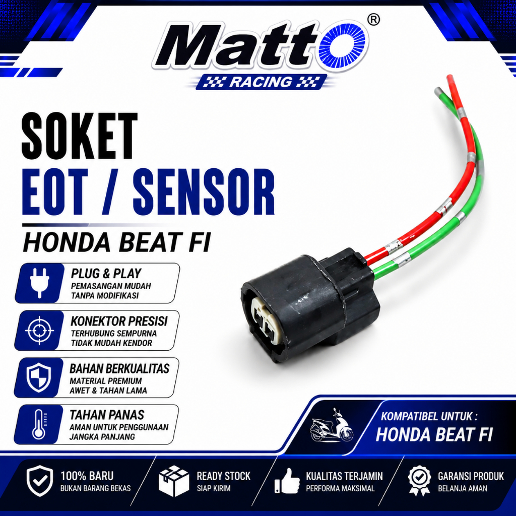 Soket EOT Sensor Honda Beat FI | Socket Sensor EOT Beat FI | Konektor Sensor Honda | Matto Racing