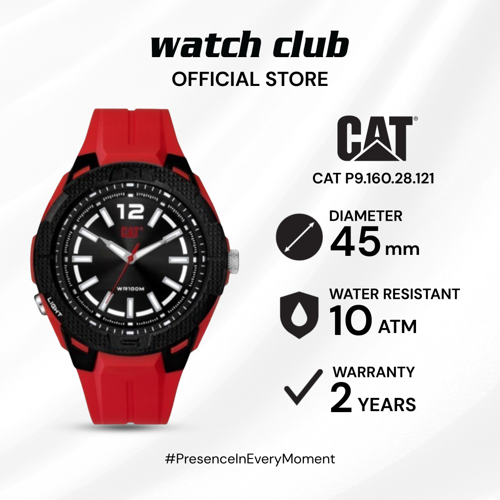 CAT - Jam Tangan Pria Tali Karet Caterpillar CAT P9.160.28.121
