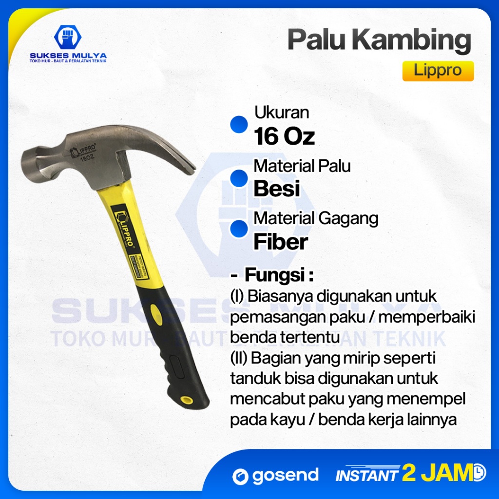 LIPPRO Palu Kambing 16 Oz