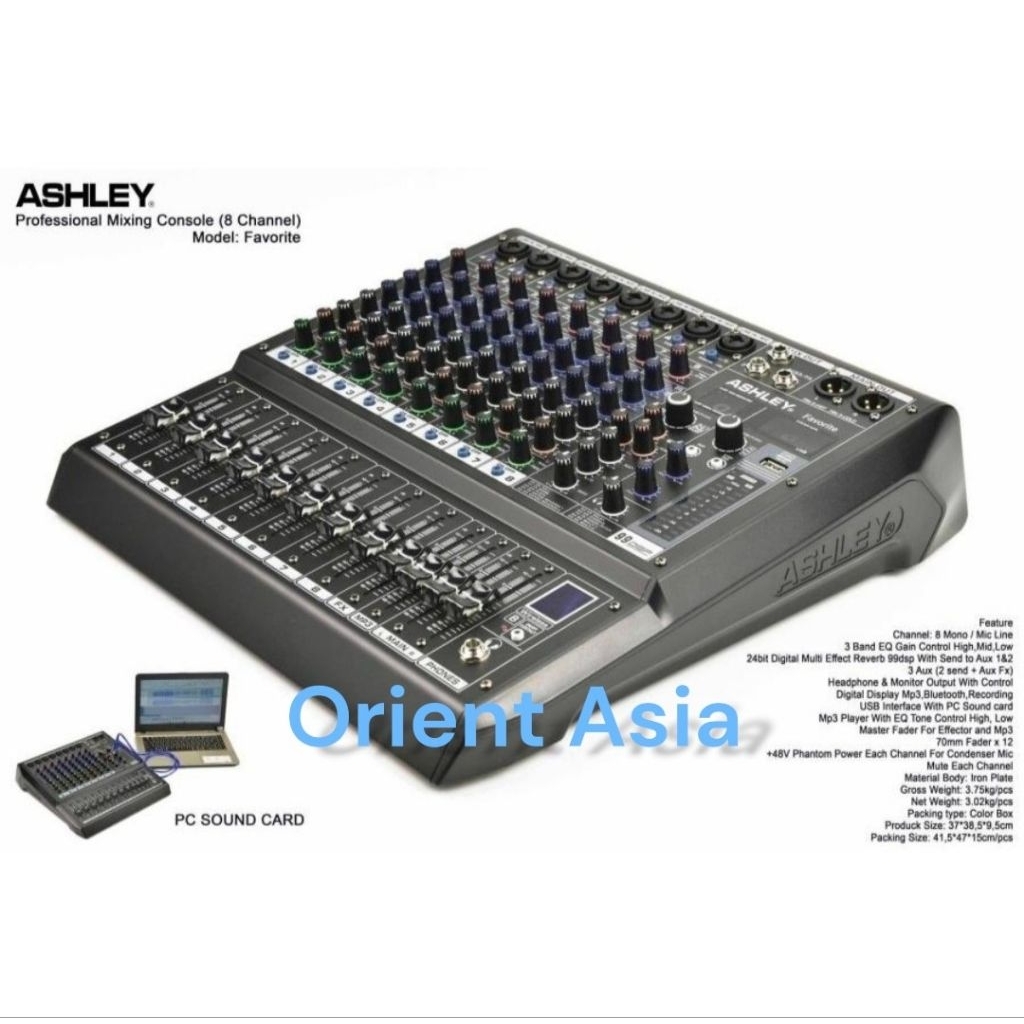 Mixer Ashley Favorite-8 With 8 Channel Ashleh Favorite 8