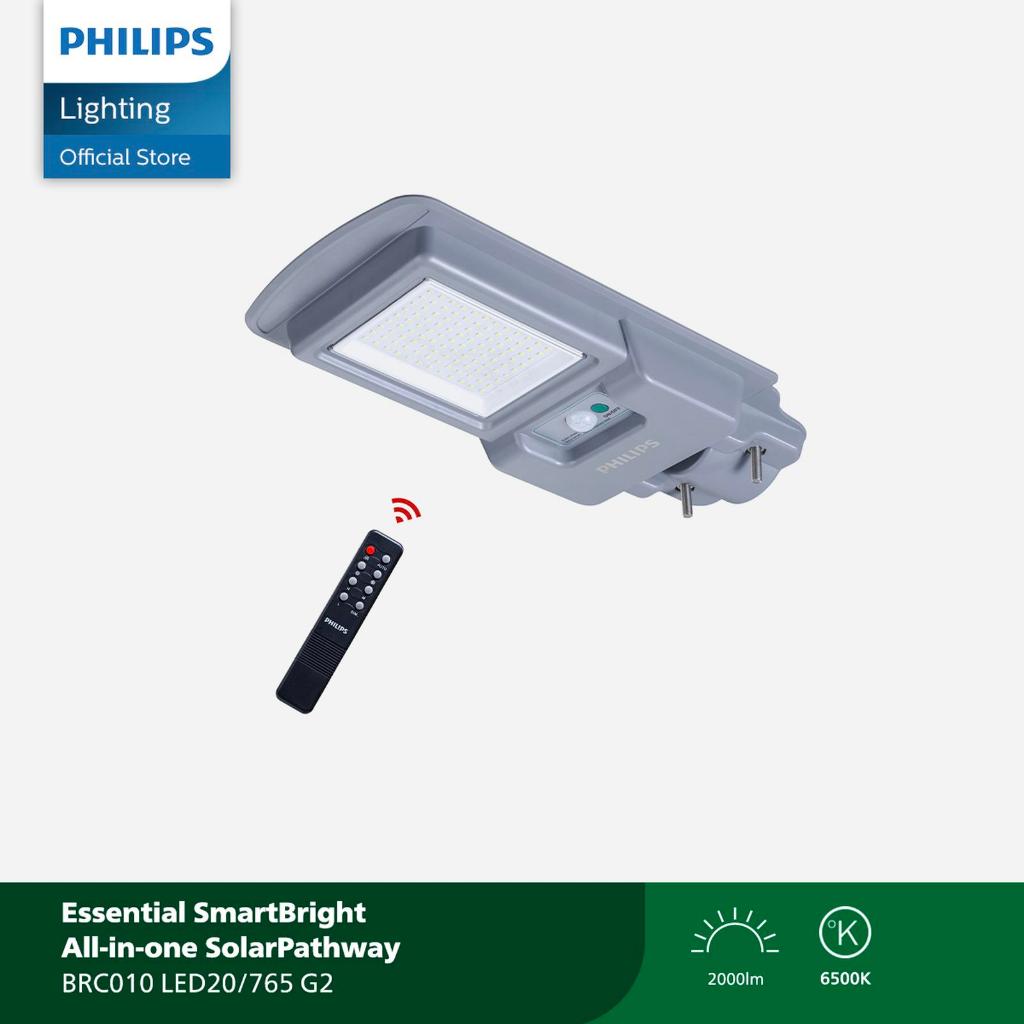 Philips Essential LED Lampu PJU Solar Panel Tenaga Surya BRC010 100 Watt 200 Watt 400 Watt Putih IP6