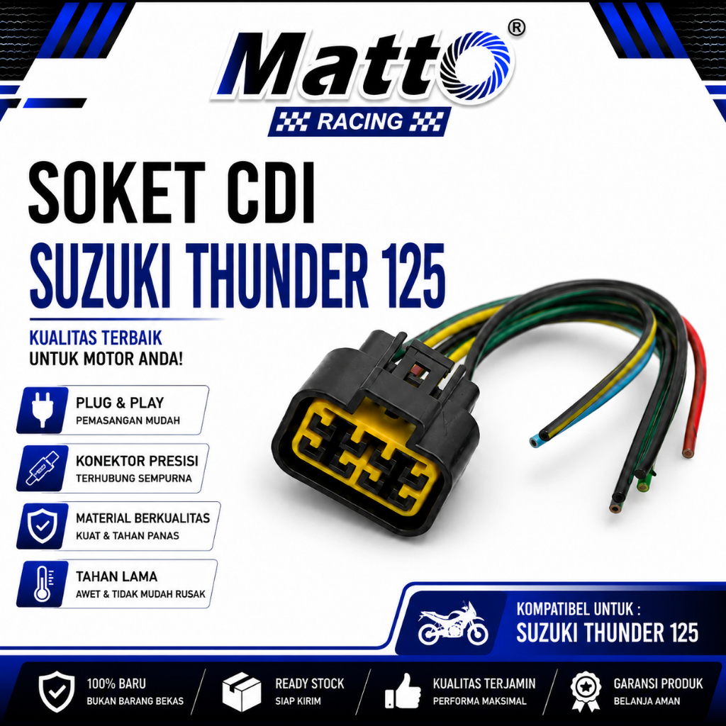 Soket CDI Suzuki Thunder 125 | Socket CDI Thunder 125 | Konektor CDI Suzuki Thunder | Matto Racing