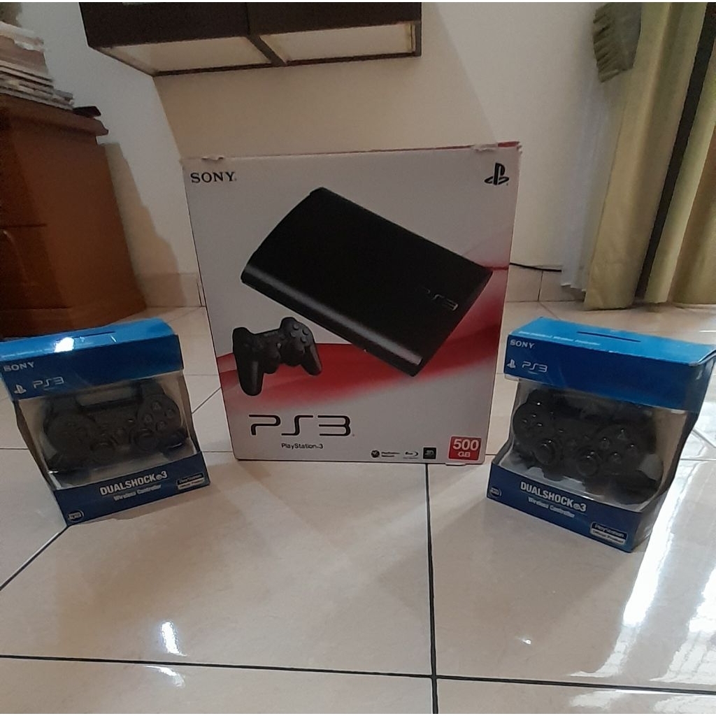PS3 Super Slim 4.82 OFW 500 GB (30 Game) + 2 Wireless Controller (Second)