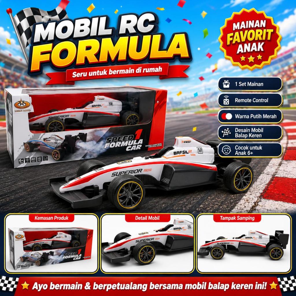 Mainan RC Mobil Balap Formula F1 Speed Anak FORMULA X/D 575-78