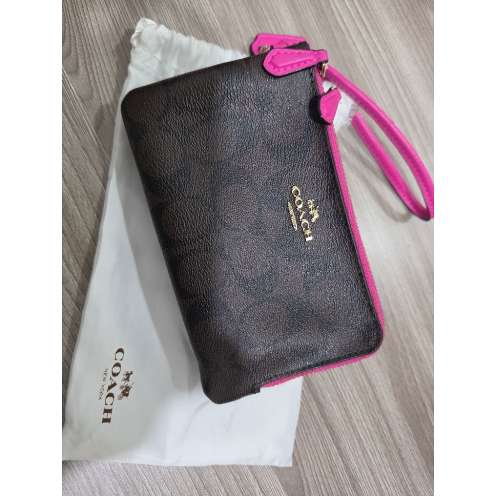 Dompet wanita Coach Pink ORI 100% preloved like new