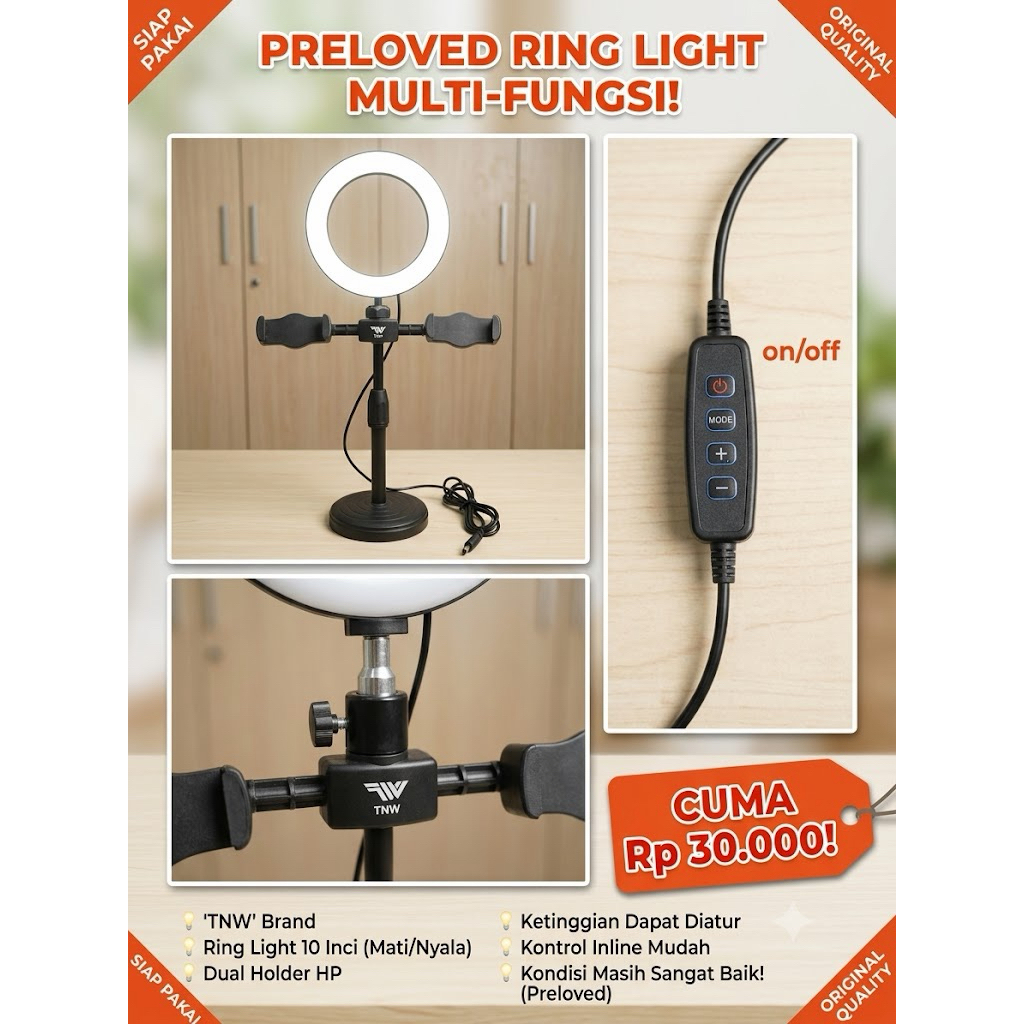 PRELOVED Lampu konten TNW Murah kecil