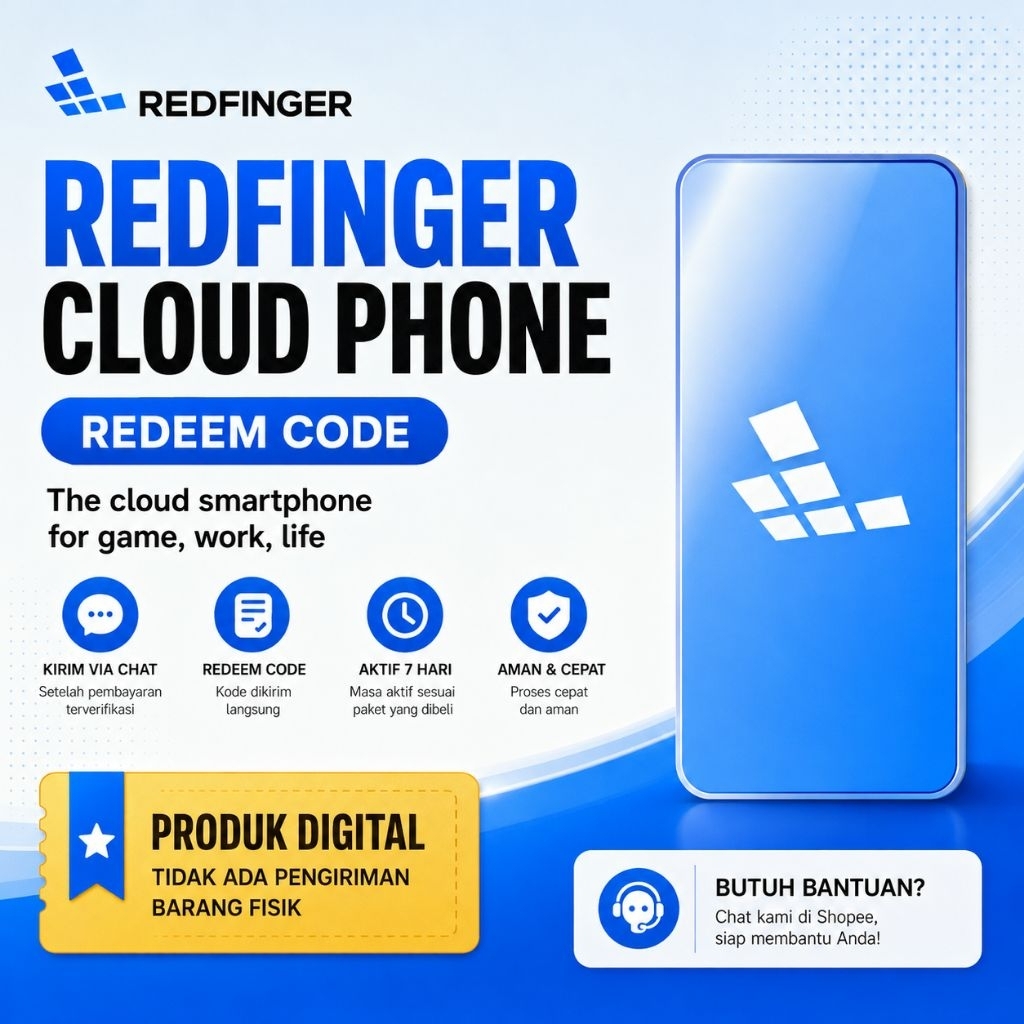 Redfinger Cloud Phone Redeem Code 7 Hari - Produk Digital