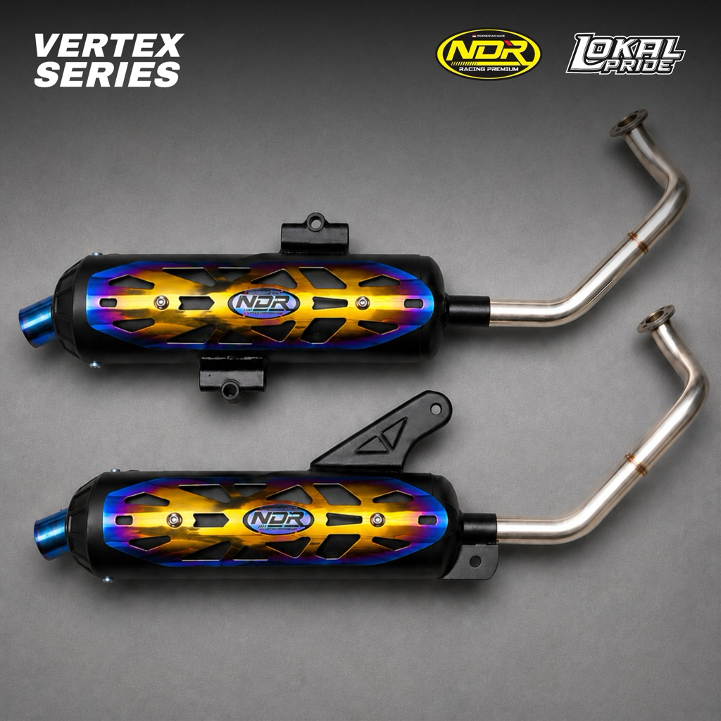 NDR RACING PREMIUM - KNALPOT STANDAR RACING TYPE VERTEX SERIES UNTUK SEMUA MOTOR MATIK YAMAHA ,HONDA