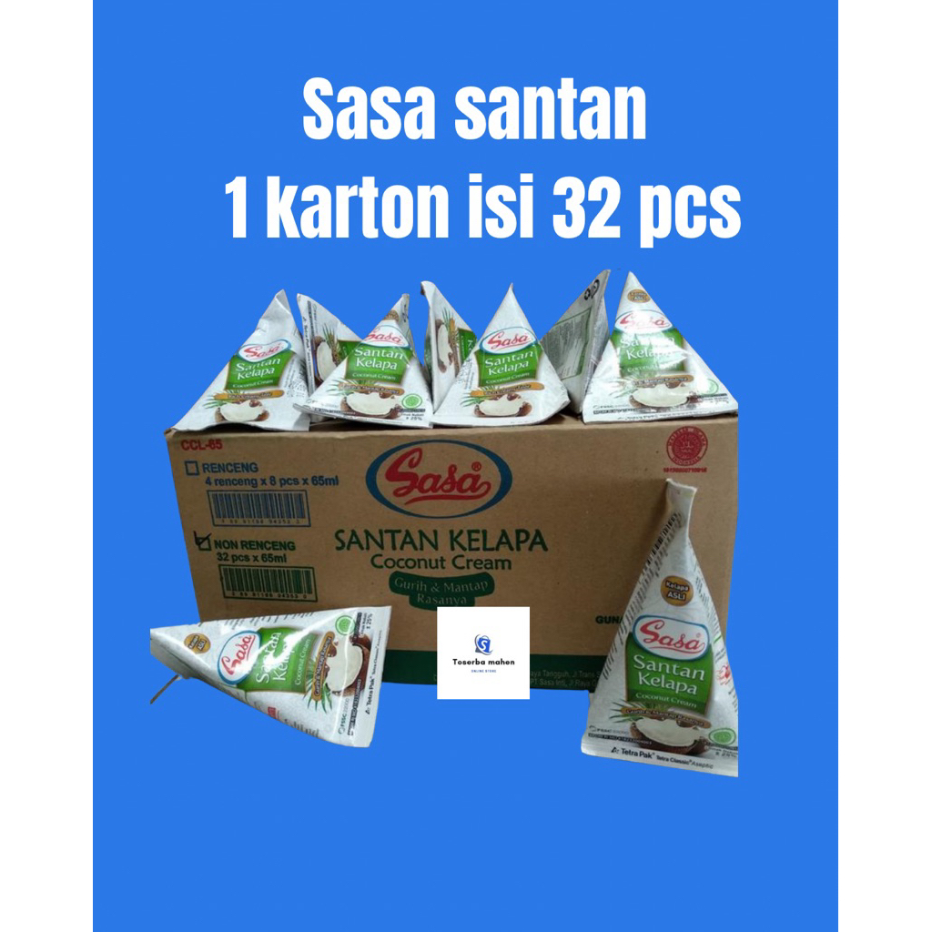 sasa santan cair 1 karton