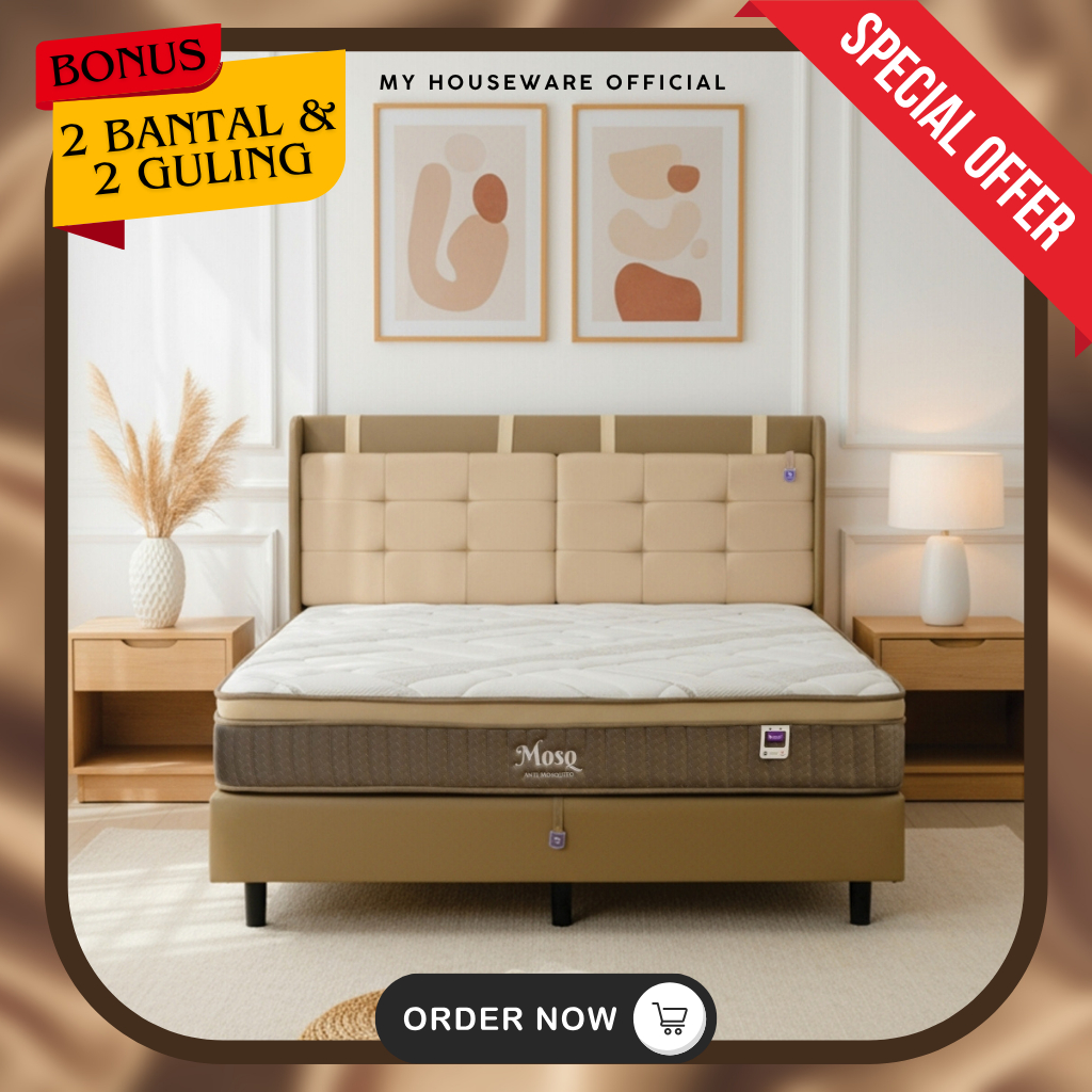 BONUS BANTAL GULING  MATRAS SPRINGBED ANGEL MOSQ 180 X 200 X 30 CM | KASUR SPRINGBED ANGEL MOSQ 180 