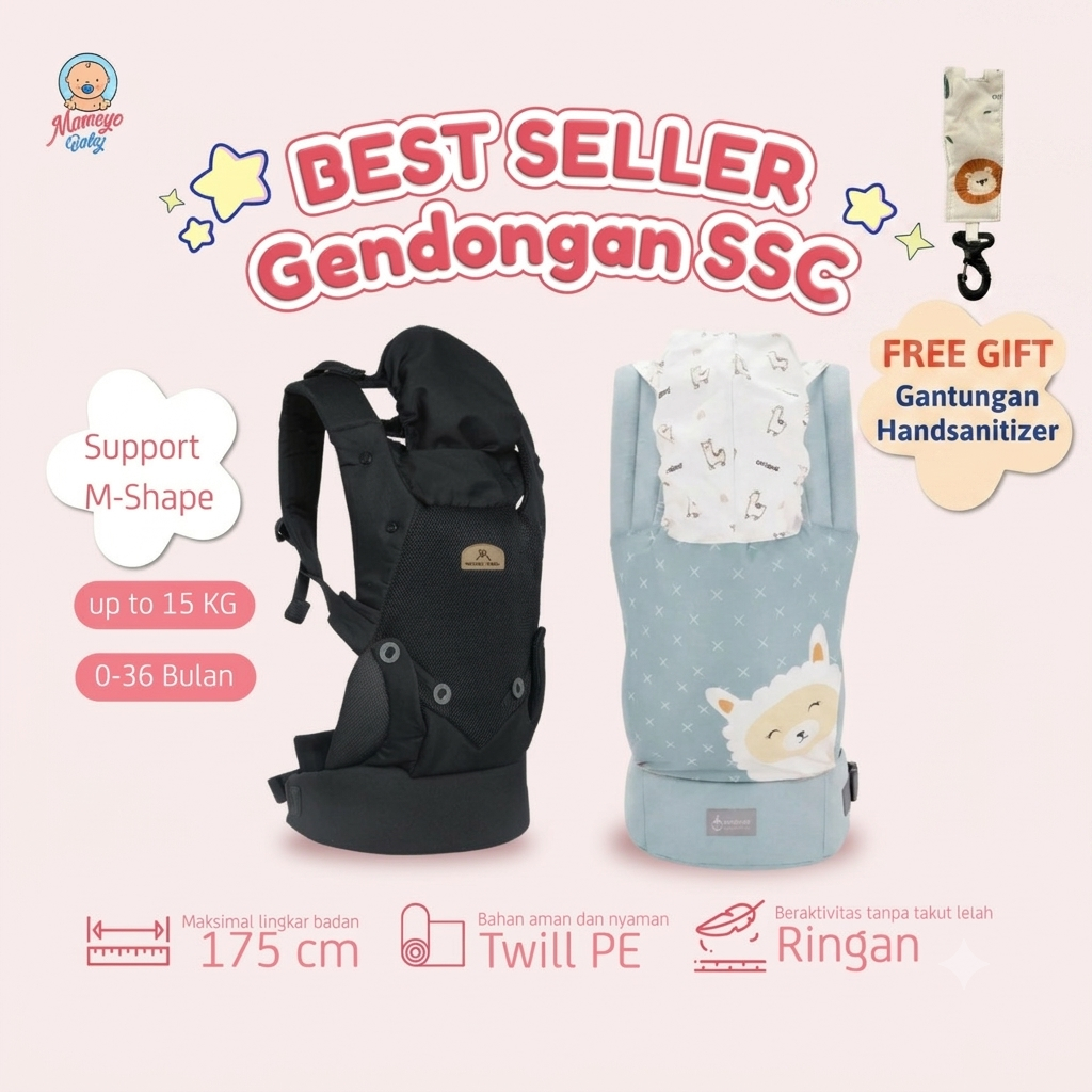 BABY JOY MOMS BABY Gendongan Bayi SSC M Shape Gendongan M Shape