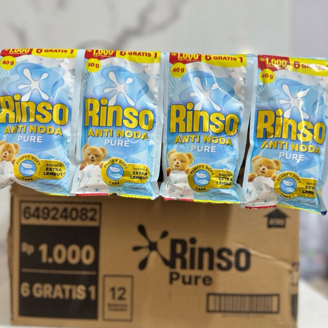 Rinso Deterjen Cair 42 Sachet - Rinso Cair Sachet Kemasan 1000 6 Renceng