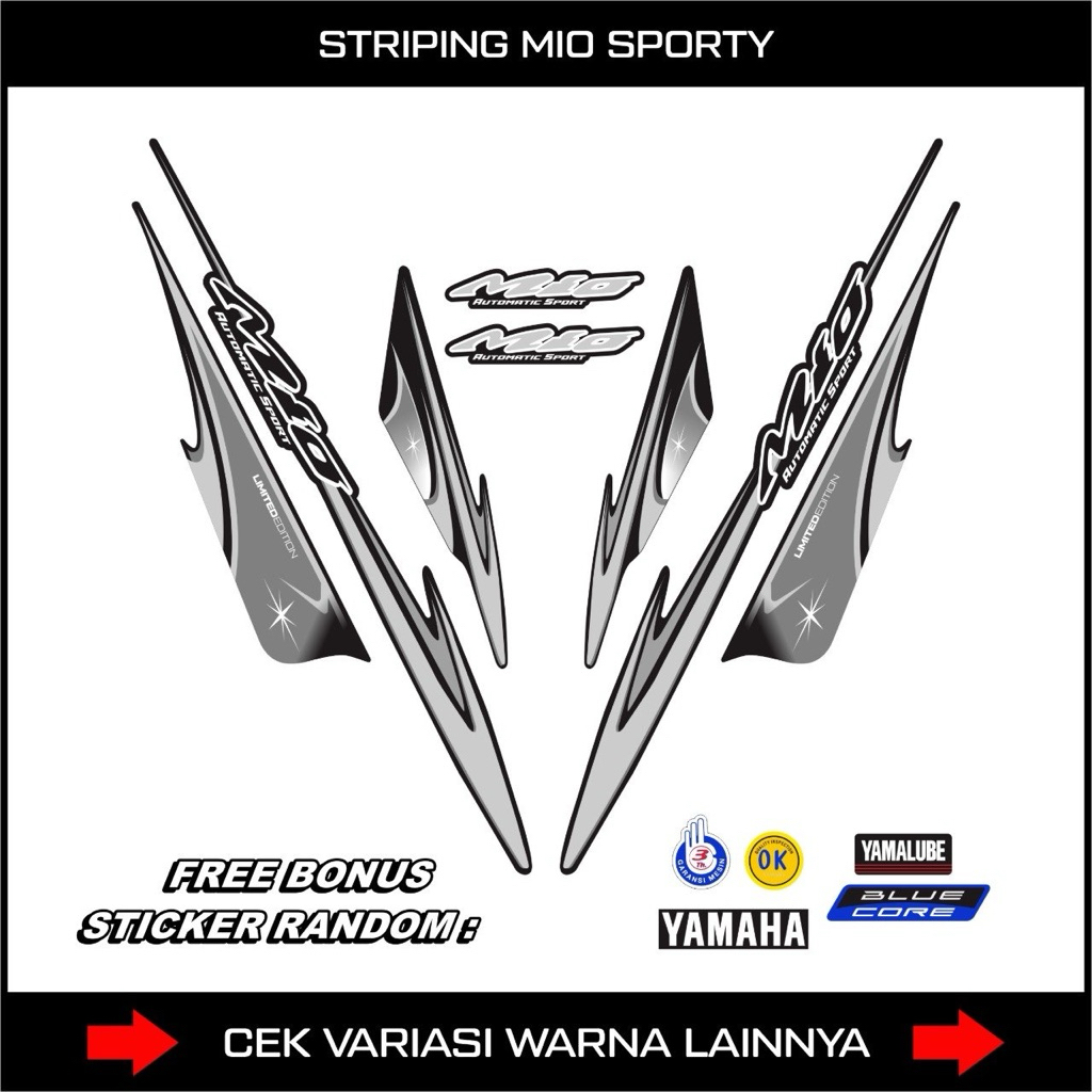 Stiker Premium Yamaha Mio Sporty Decal Striping Premium | Sticker Body Motor | UV Print Jepang