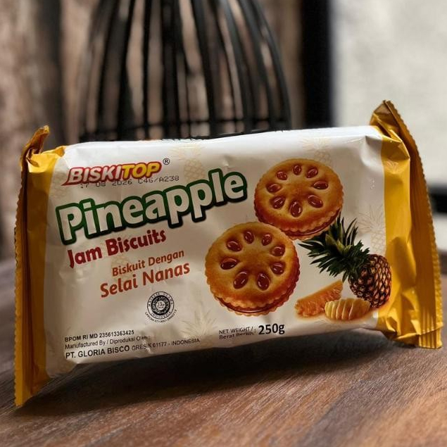 Biskitop pineapple Biscuit/ Biscuit selai pineapple 250gr