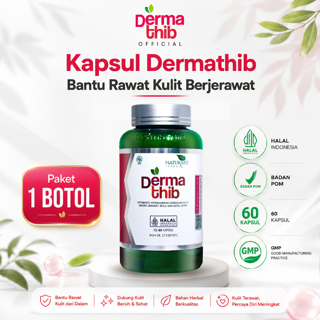 Dermathib Acne Treatment - Obat Jerawat Suplemen Atasi Jerawat dan Bekas Jerawat Punggung BPOM
