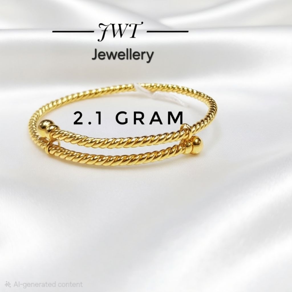 GELANG BABY BAYI EMAS MODEL ULIR