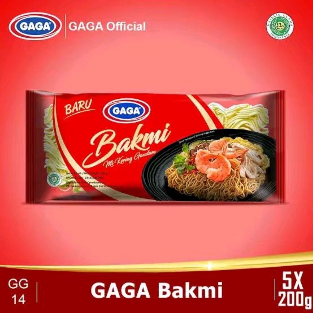GAGA BAKMI MIE KERING GANDUM NETTO 200 GR