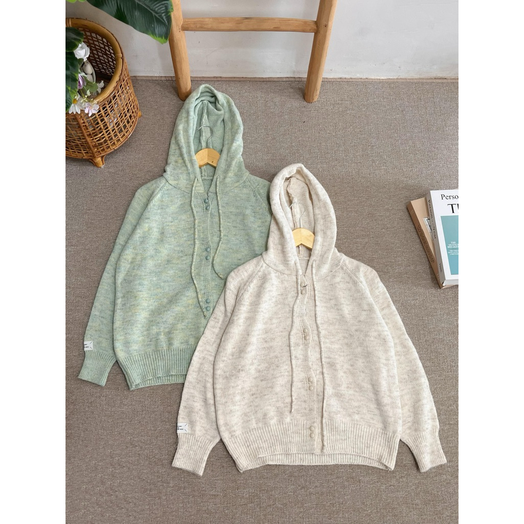 SWEATER KNIT DOUBLE KANCING 4334  4335 CARDIGAN RAJUT IMPORT JACKET TOPI