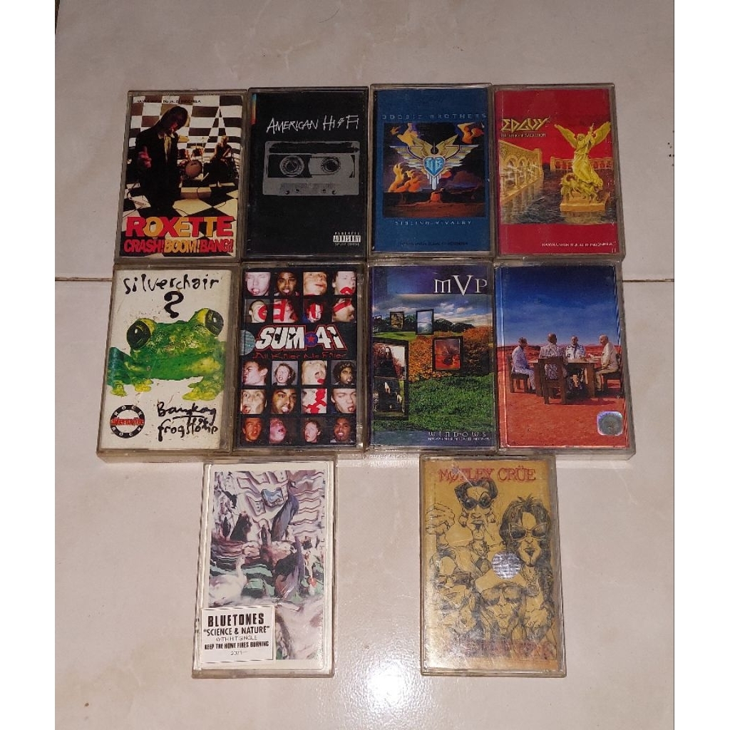 kaset ROXETTE-Crash Boom Bang / AMERICAN HI FI / THE DOOBIE BROTHERS-Sibling Rivalry / EDGUY-Theater