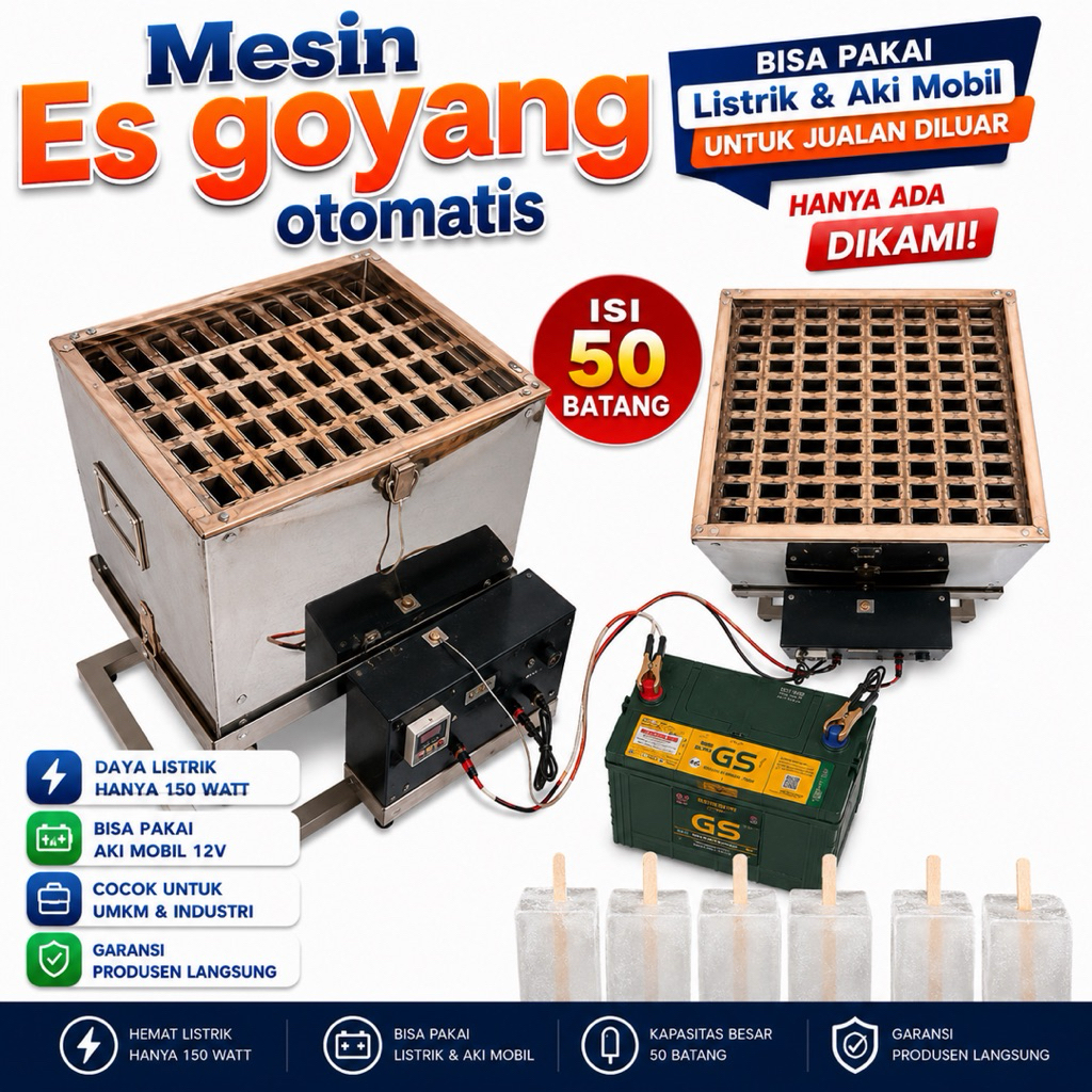 Mesin es goyang otomatis