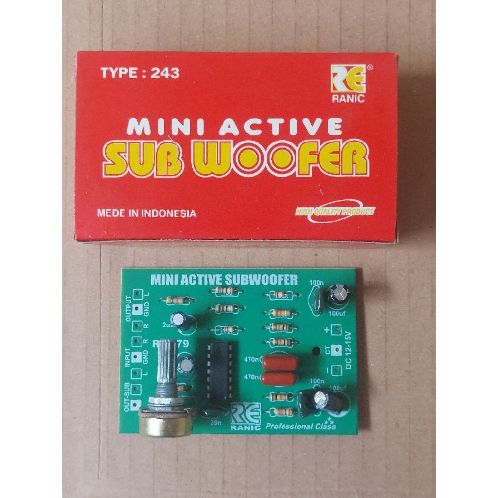 Kit Mini Aktif Subwoofer Pre Amplifier Filter Subwoofer 2.1 243