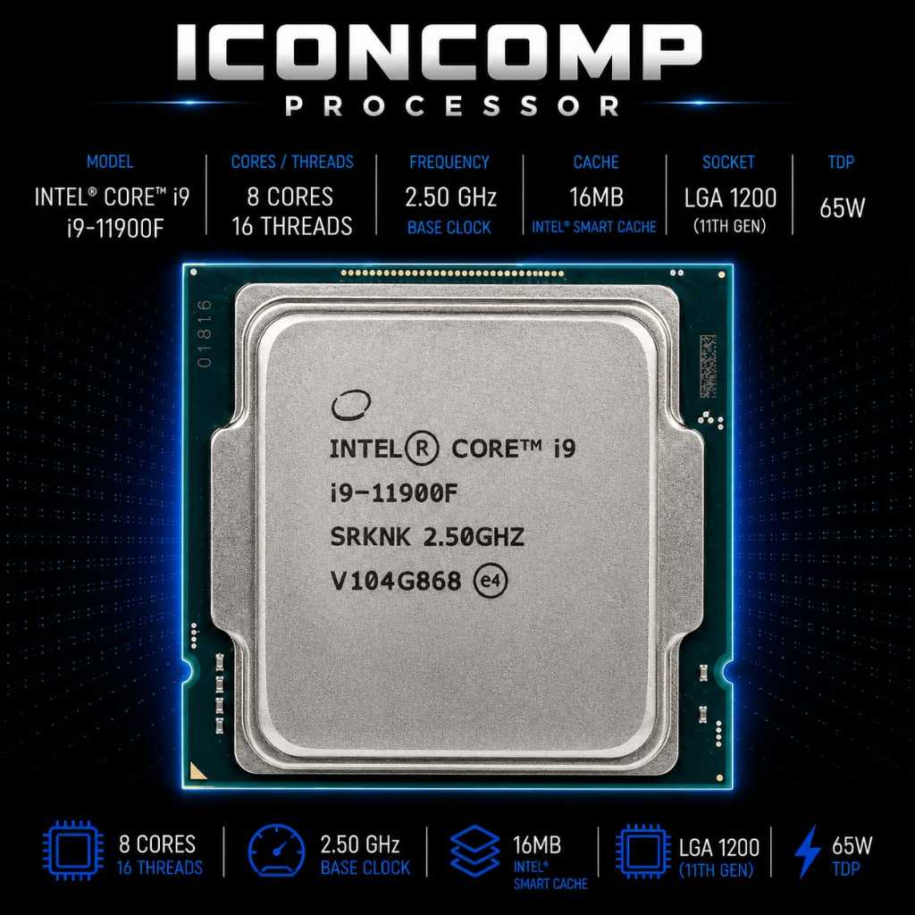 PROCESSOR INTEL CORE I9 11900F TRAY LGA 1200