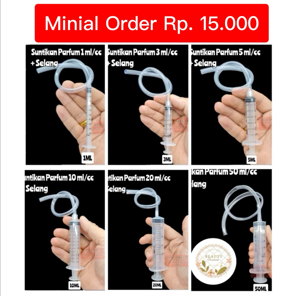 SUNTIKAN PARFUM + SELANG 40cm ( SUNTIKAN TINTA + SELANG ) / SUNTIKAN PARFUM FREE SELANG