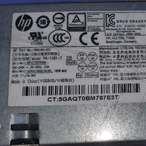 Power Supply PA-1181-7 906189-001