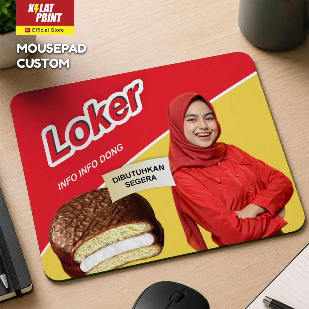 Mousepad Custom Hadiah Ultah Lucu Snack Gambar - Biskuit Better