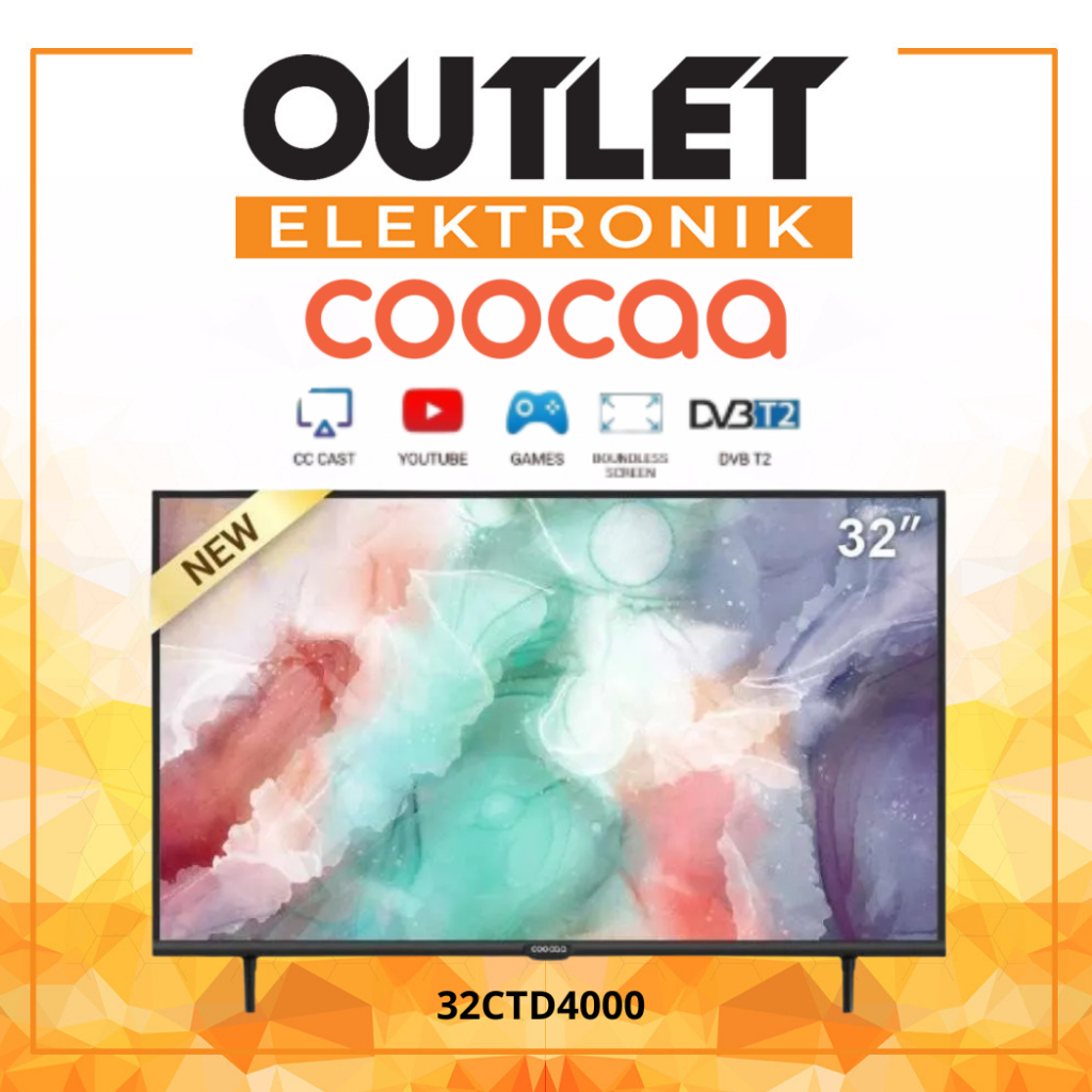 COOCAA Smart LED TV 32 Inch 32CTD4000 - Digital TV, Coolita OS, YouTube