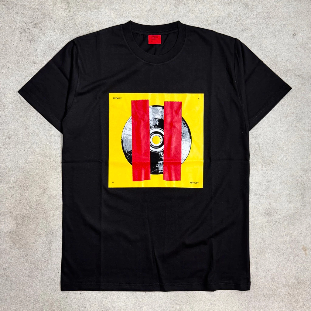 Kaos FSTVLST Band Merch Hit Kitsch Hitam Unisex / Baju T-Shirt Festivalist Musik Indie Rock Cotton C
