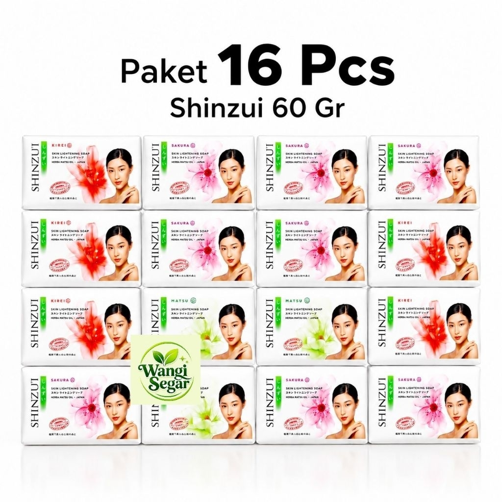[ Paket 16 Pcs ] SHINZUI 60 Gram Batangan Sabun Mandi Shinzui Batangan paket 16 pcs