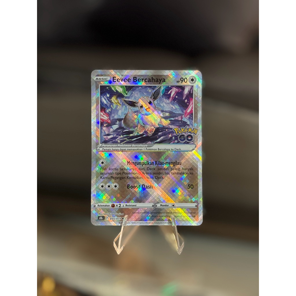 [Original Ready Stock] Eevee Bercahaya (055/071) Pokemon Indonesia - Pokemon Go