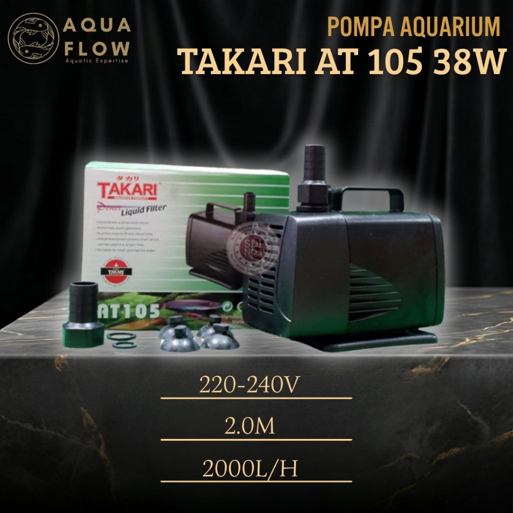 Pompa Aquarium Takari AT 105 38W 2000L/H / Pompa Aquarium / Pompa Kolam / Pompa Celup