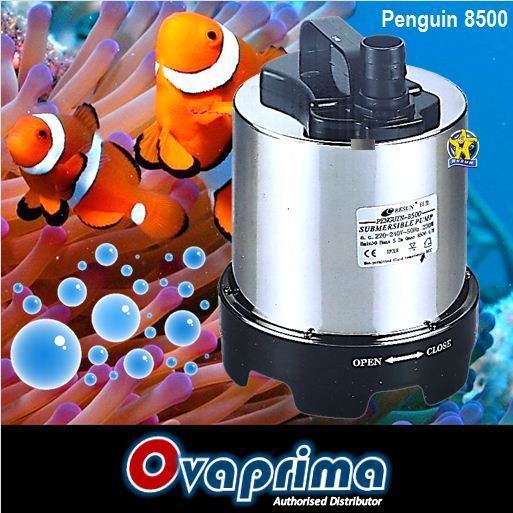 Resun Penguin-8500 Pompa Air Aquarium/Kolam Stainless Steel + Nozel Air Mancur Resun Penguin8500