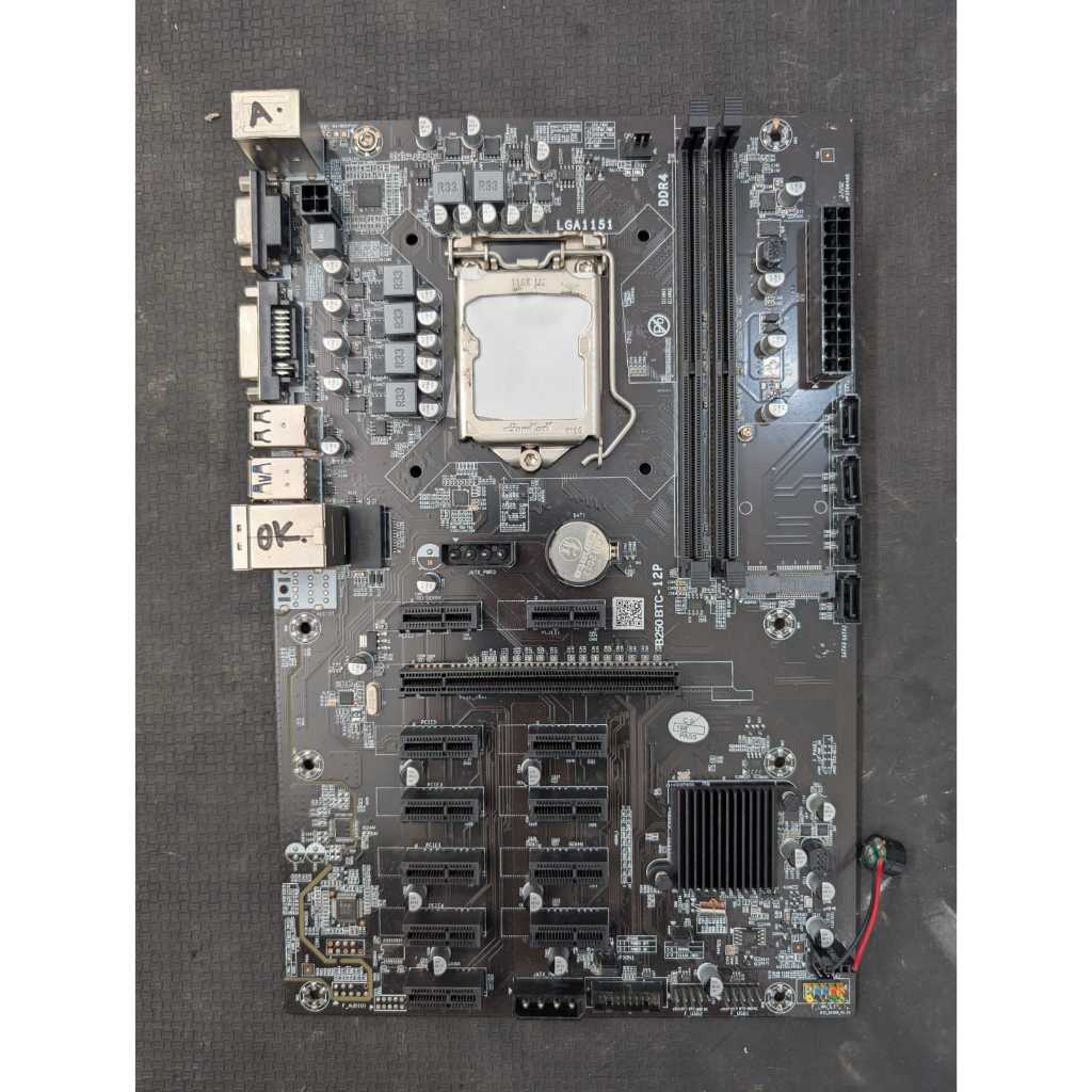 mobo motherboard mining B250 BTC-12P socket 1151 ddr4, normal