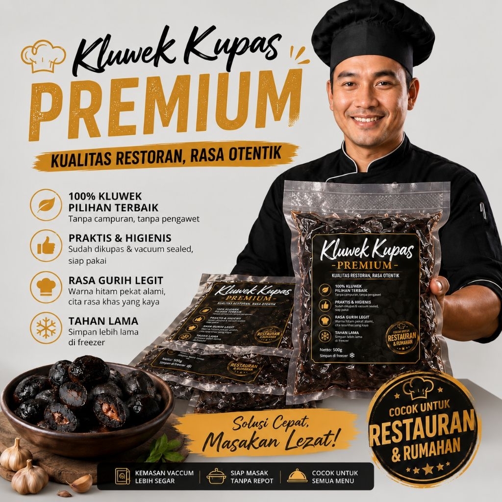Bumbu Rawon Pasta kluwek kupas, hitam pekat 1kg