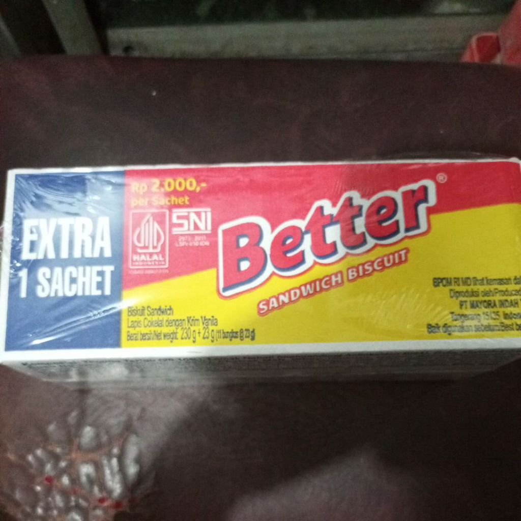 Better Sandwich Biscuit Vanila Cream Sachet