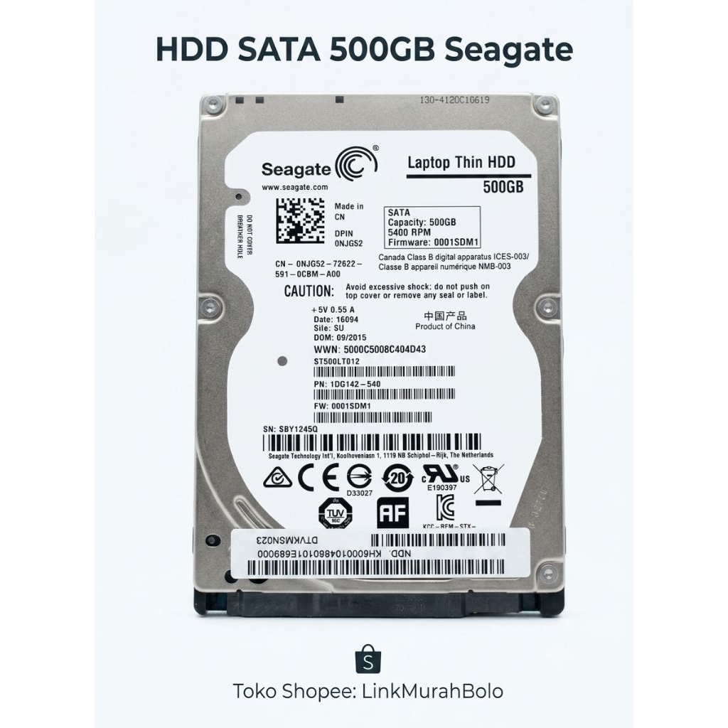 HARDISK SECOND LAPTOP MERK SEAGATE 500GB