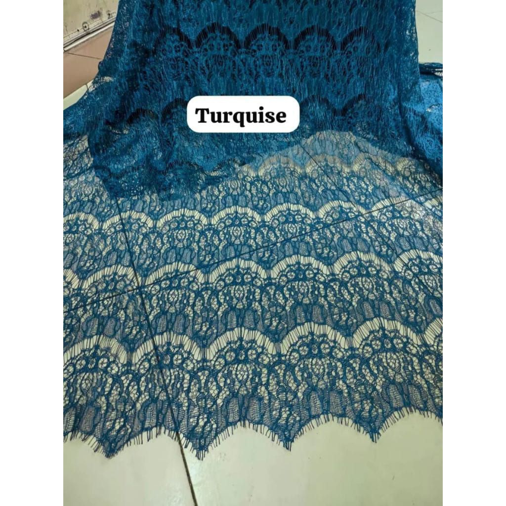 kain Brokat renda polos, brokat Renda meteran, bahan brokat strimking