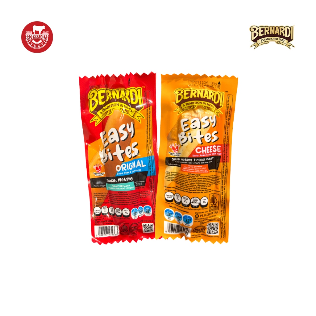 Bernardi Easy Bites Sosis Siap Makan 65gr - Brothermeatshop