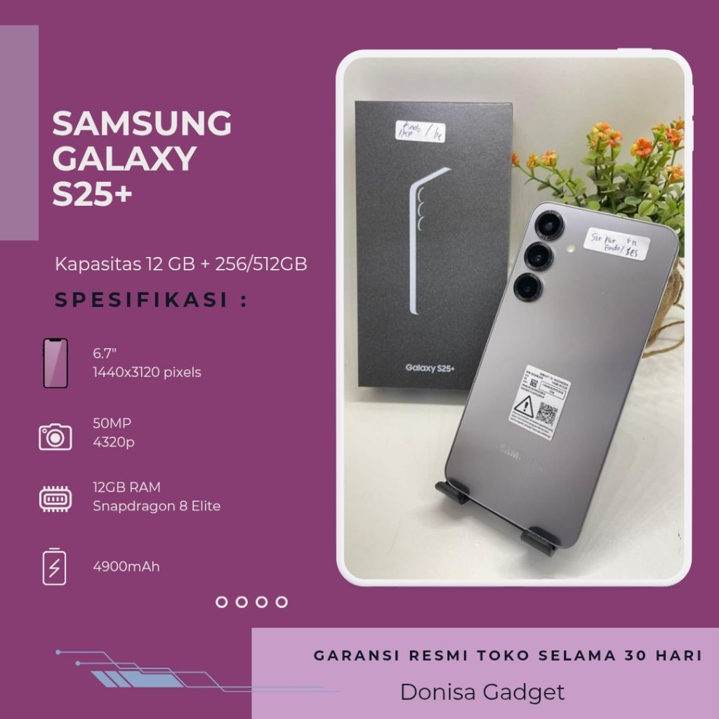 Samsung Galaxy S25+ S25 Plus 12/256GB/512GB Garansi Resmi - Unit Second/Bekas
