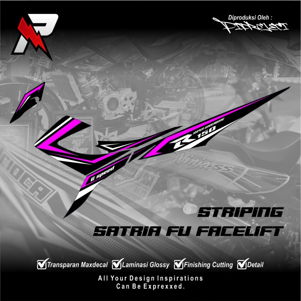 STRIPING SATRIA FU FL FACELIFT RAIDER SIMPLE TRANSPARAN GLOSSY