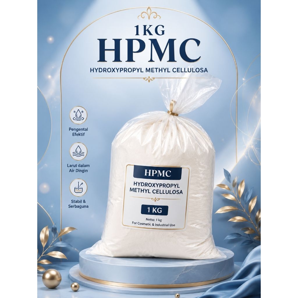 HPMC 1 kg Hydroxypropyl Methylcellulose / HPMC  –  Pengental Pembetuk gel