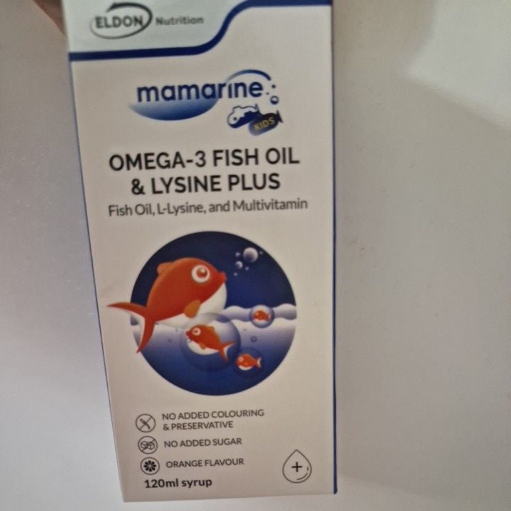 mamarine omega 3 fish oil plus lysine