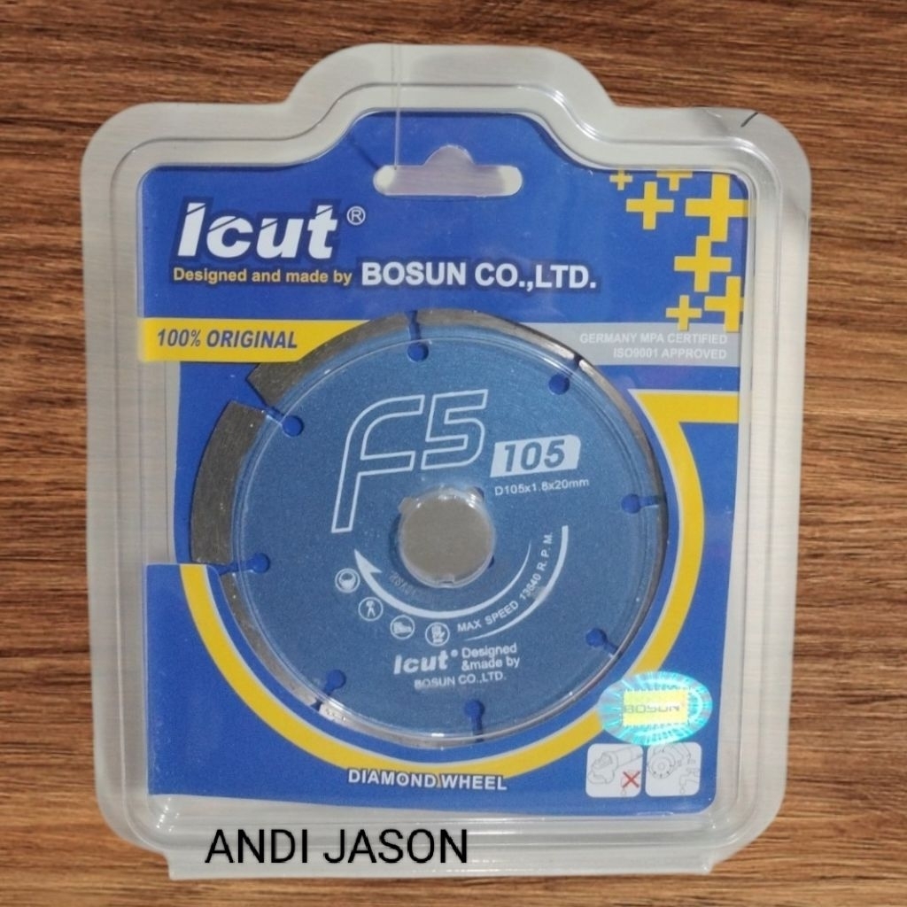MATA GERENDA POTONG GRANIT KERAMIK 4 " BOSUN F5 DIAMOND WHEEL 4" ICUT BOSUN PISAU GRANIT BOSUN F 5