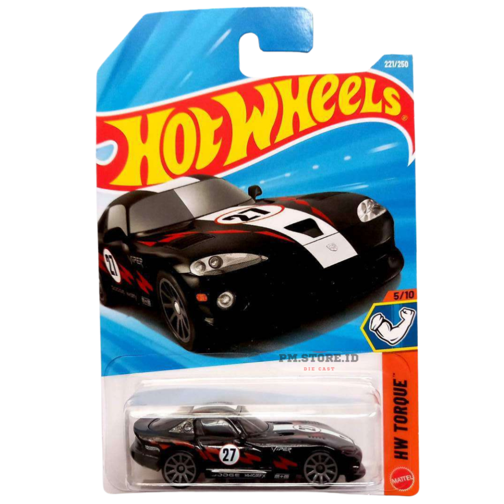 Hot Wheels 96 Dodge Viper GTS Hitam No 27