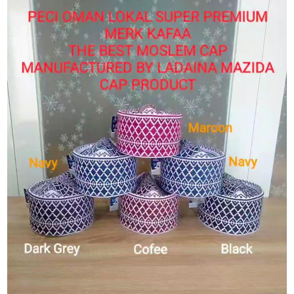COD Peci Bangladesh Motif Keren (Peci Oman Kafa - Peci Bangladesh Kafa) Peci Kafaa Temboro Motif New