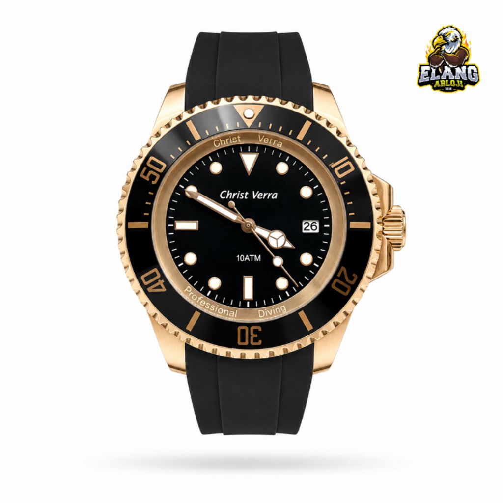 JAM TANGAN PRIA CHRIST VERRA CV 71637G-35 BLK ORIGINAL